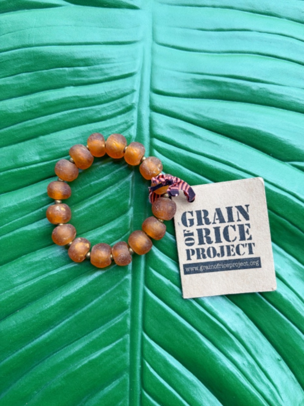 Grain of Rice Project  Fair Trade Unity Bracelet - Cider